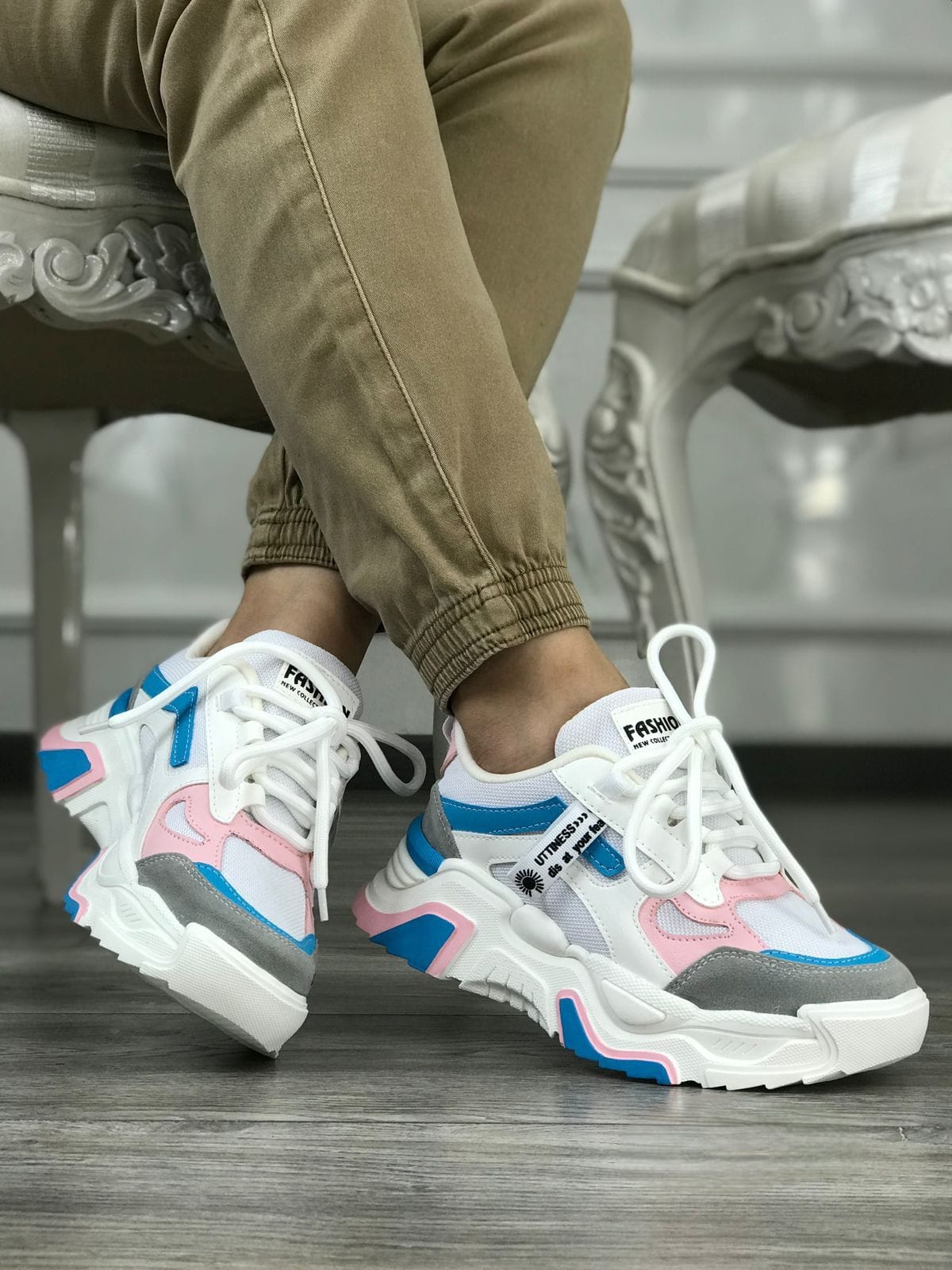 Tenis Mujer Tricolor Urbano Plataforma