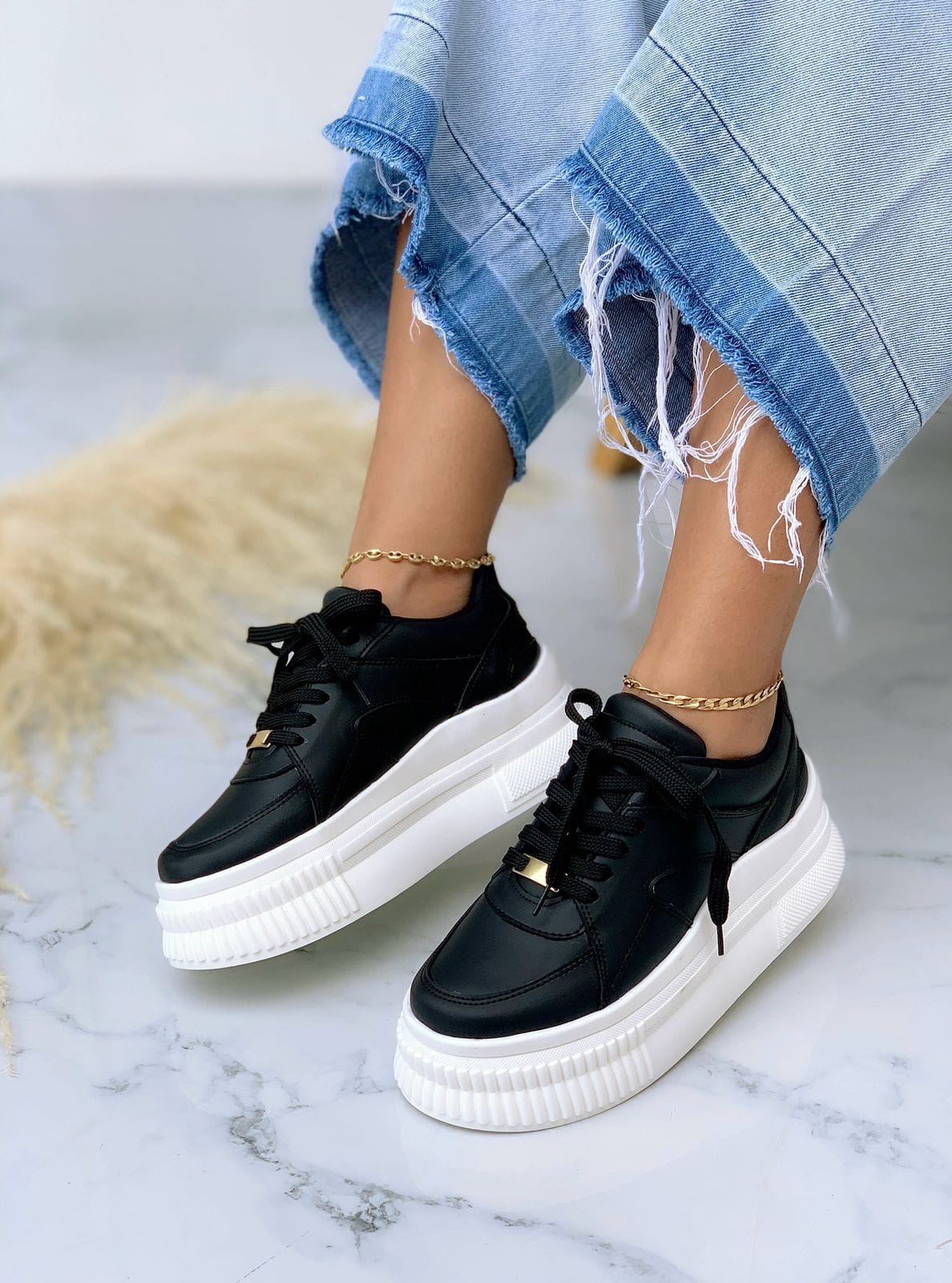 Tenis casual doble piso plataforma dama