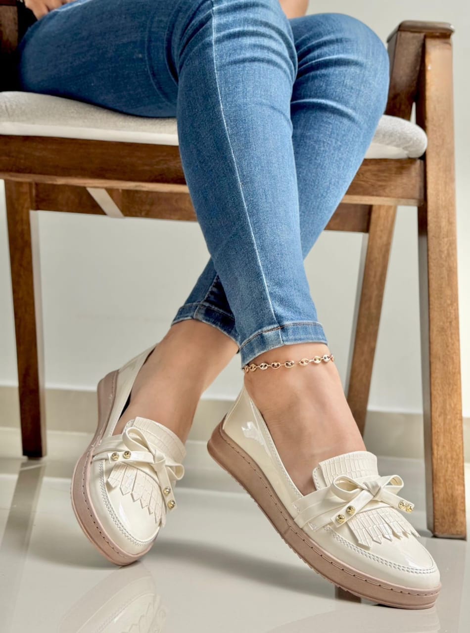 Oxford tipo baleta charol