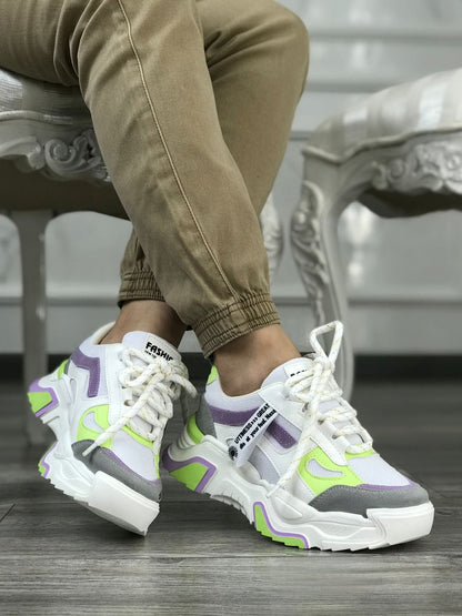 Tenis Mujer Tricolor Urbano Plataforma