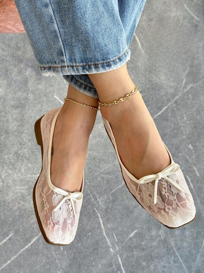 Bailarinas Dama Malla Bordada Elegance
