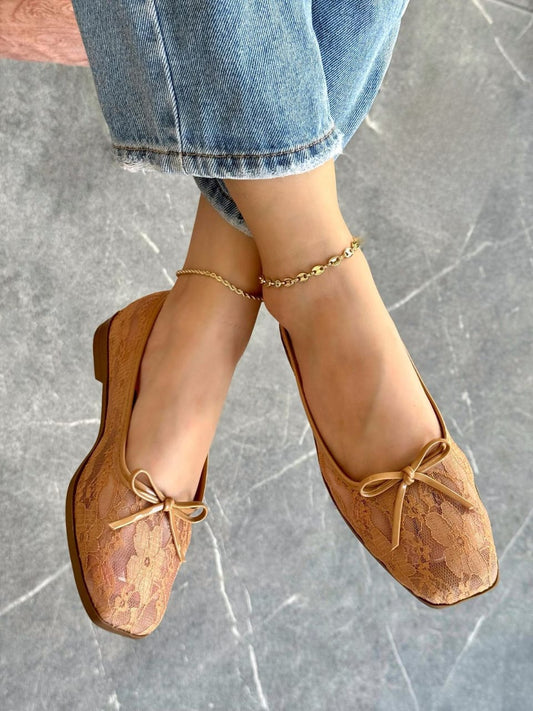 Bailarinas Dama Malla Bordada Elegance