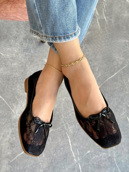 Bailarinas Dama Malla Bordada Elegance
