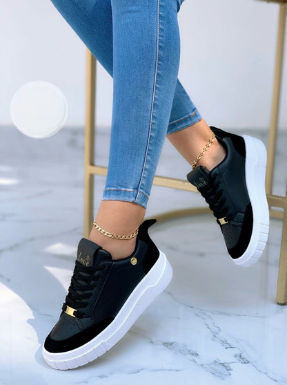 Tenis Oxford Casual Dos Líneas Mujer